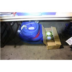 ASSORTED HOSE & BOX OF SAFETY TAPE