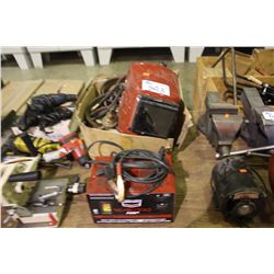 ASSORTED WELDING SUPPLIES AND CHARGER