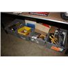 Image 1 : 4 BINS OF ASSORTED CLAMPS AND TOOLS