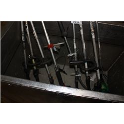 BIN OF ASSORTED GAS POWERED TOOLS