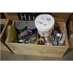 BOX OF ASSORTED CONSTRUCTION SUPPLIES