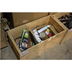 BOX OF ASSORTED CONSTRUCTION SUPPLIES