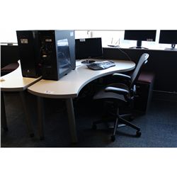 LACASSE BEIGE WAVE 72" MOBILE UTILITY TABLE