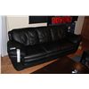 Image 1 : BLACK LEATHER 3-SEAT SOFA