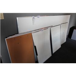 LOT OF SMALL WHITEBOARDS & CORKBOARD