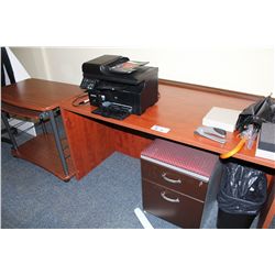 LOT OF 2-OFFICE DESKS AND MISC. OFFICE FURNITURE