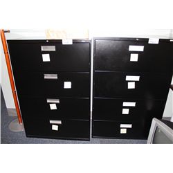 BLACK 4DR  LATERAL FILE CABINET