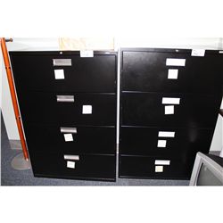 BLACK 4DR  LATERAL FILE CABINET