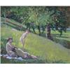 Image 1 : JEAN CHALEYE (French. 1878-1960) "Les Trois Nus Dans La Prarie". Signed J. Chaleye l/r. Also titl...