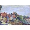 Image 1 : GUSTAVE MADELAIN (French. 1867-1944) "Tours A Semur En Auxois". Signed G. Madelain l/l. Oil on Bo...