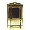 Image 1 : NAPOLEON III GILT BRONZE MOUNTED MAHOGANY CURIO CABINET French. 19th Century. The D-shaped top wi...