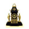 Image 1 : TIFFANY & CO. NEO GOTHIC GILT BRONZE AND BLACK MARBLE MANTEL CLOCK American. 19th Century. The ar...