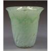 Image 1 : SCHNEIDER GLASS VASE French. Circa 1930. Acid stamped France. The light green vessel with slightl...