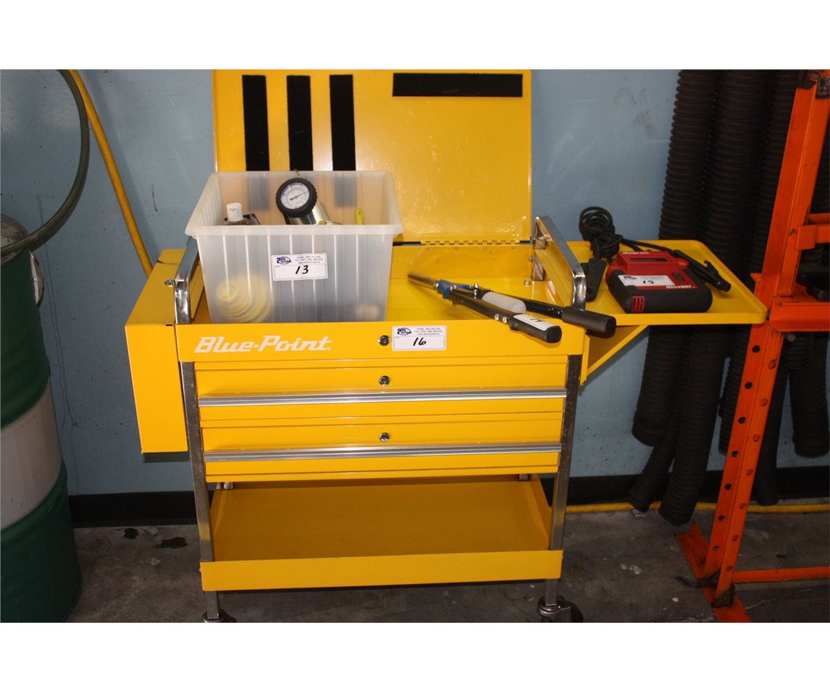 Blue Point Bright Yellow Mobile Tool Cart And Bench