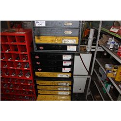 12 DRAWER PARTS RACK WITH CONTENTS
