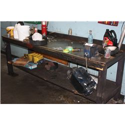 8' STEEL TOP WORK BENCH WITH VISE