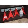 Image 1 : LOT OF JACK STANDS INC. 6 LARGE AND 6 SMALL, PLUS 3 DOLLIES