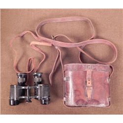 WWI BRITISH OFFICER'S FIELD COMBAT BINOCULARS W/CASE
