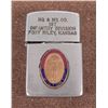 Image 1 : MILITARY LIGHTER-ENGRAVED 1ST INF DIV-FORT RILEY, KS