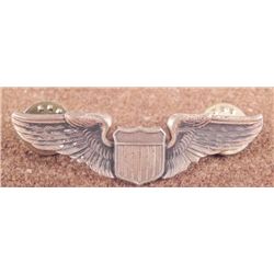USAAF PILOT FKIGHT WINGS--2"-CRIMP BACK