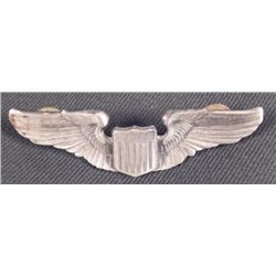 WWII U.S. PILOTS FLIGHT WINGS-FULL 3" SIZE-CRIMP BACK-
