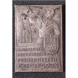 1934 FIELD ARTILLERY OF COLOGNE BADGE-NAZI EARLY -SHOWS
