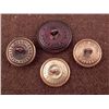 Image 2 : 4 New England State Gilt Buttons Civil War CT MA ME RI