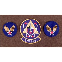 3 U.S. PATCHES--2 AAF & 27TH CRS LARGE PATCH