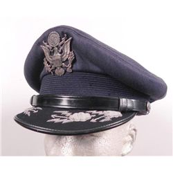 ORIG POST-WAR 1940'S OFFICER'S CRUSHER VISOR CAP CBI