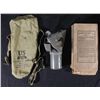 Image 1 : 1942 ORIGINAL WWII GAS MASK W/ORIGINAL CARTON BOX