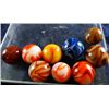 Marbles: Lot 11. 9 West Virgina Swirls. Mostly Alley. All Mint.