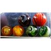 Marbles: Lot 15. Akro Agate Company. 7 Slags. Mint.