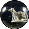 Marbles: Lot 29. Sulphide. Dog. 1-7/8". Polished.