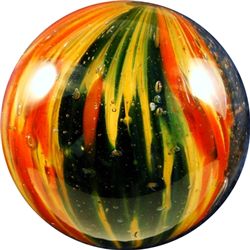 Marbles: Lot 33. End of Day. Paneled Onionskin. Left-Twist. 1-3/8". Polished.