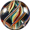 Marbles: Lot 36. Swirl. Divided Core. 1-5/8". Polished.