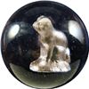 Image 2 : Marbles: Lot 37. Sulphide. Seated Cat. 1-13/16". Mint- 9.1.