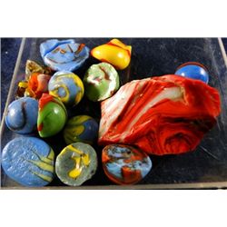 Marbles: Lot 40. Christensen Agate Company. Cullet.