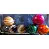 Marbles: Lot 44. 7 Assorted Modern Mineral Spheres.