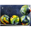 Marbles: Lot 45. 4 Jabo Jokers. Salute Run 8/7/2011. 23/32". Mint.