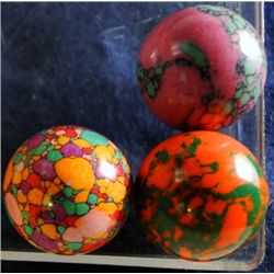 Marbles: Lot 46. 3 Polymer Marbles.