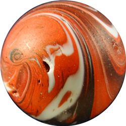Marbles: Lot 49. Transition. Oxblood. 27/32". Polished.