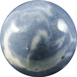 Marbles: Lot 51. Non-Glass Handmade. Lined Crockery. 3/4". Mint 9.8.