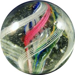 Marbles: Lot 55. Swirl. Divided Core. 1". Mint- 9.2