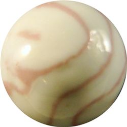 Marbles: Lot 56. Non-Glass Handmade. Lined Crockery. 21/32". Mint 9.7.