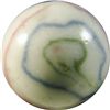 Image 1 : Marbles: Lot 70. Non-Glass Handmade. Lined Crockery. 25/32". Mint 9.7.