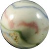 Image 2 : Marbles: Lot 70. Non-Glass Handmade. Lined Crockery. 25/32". Mint 9.7.
