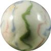 Image 3 : Marbles: Lot 70. Non-Glass Handmade. Lined Crockery. 25/32". Mint 9.7.