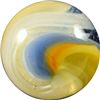Image 3 : Marbles: Lot 78. Akro Agate. Popeye Corkscrew. Baby Blue/Yellow. 21/32". Mint 9.8.