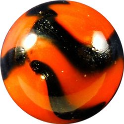 Marbles: Lot 87. Peltier Glass. NLR Tiger. 5/8". Mint 9.9.