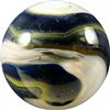 Image 1 : Marbles: Lot 93. Akro Agate. Blue/Yellow Popeye Corkscrew. 5/8". Mint- 9.0.